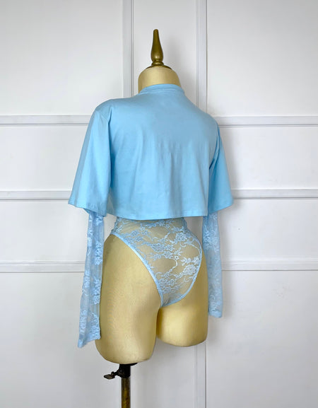 Bodysuit baby blue con encaje