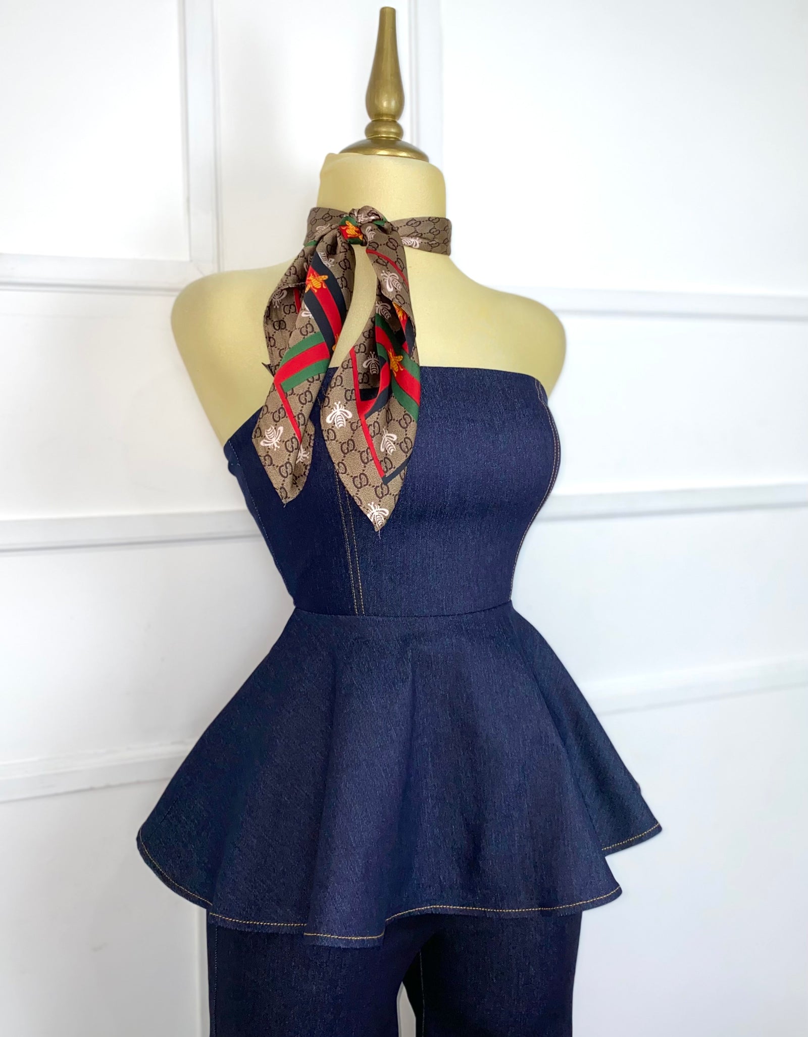 Set de mezclilla strapless