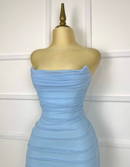 Vestido midi baby blue