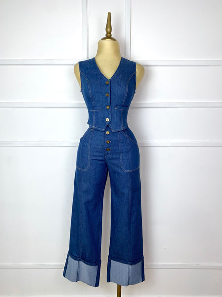 Set mezclilla top y pantalón