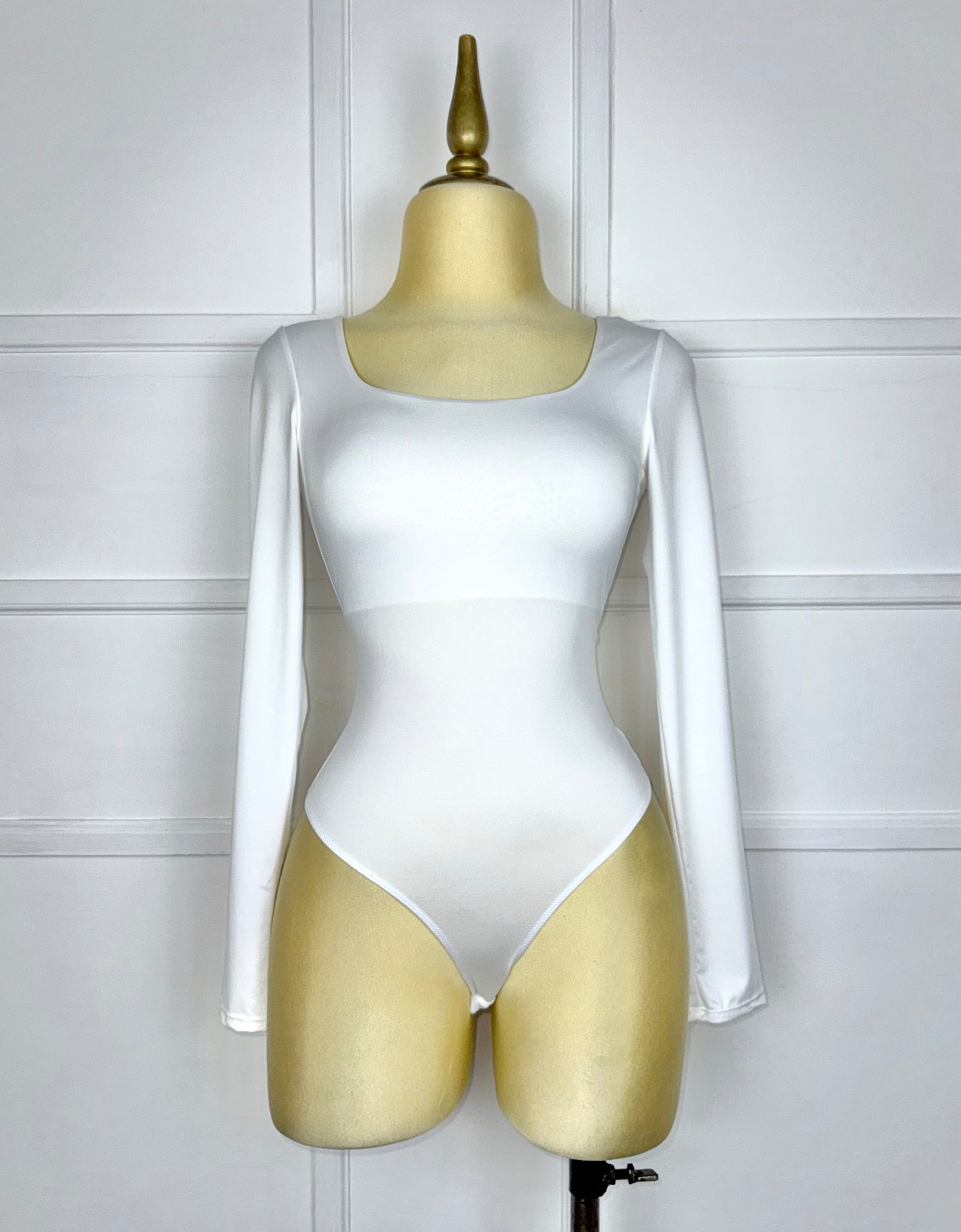 Bodysuit blanco manga larga