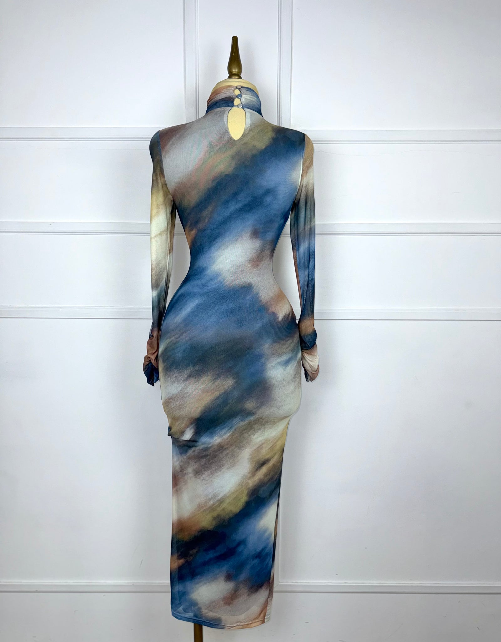 Vestido midi estampado