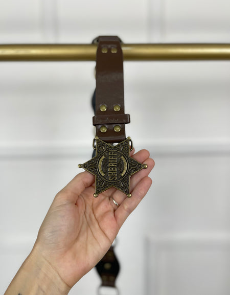 Cinto café "sheriff"