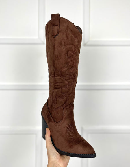 Botas gamuza chocolate