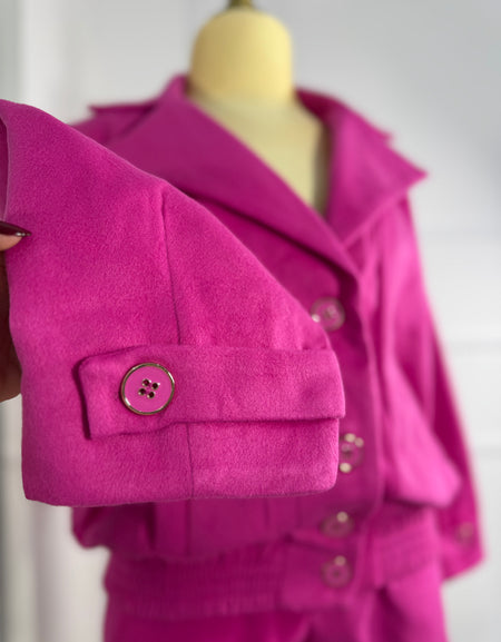 Set magenta afelpado