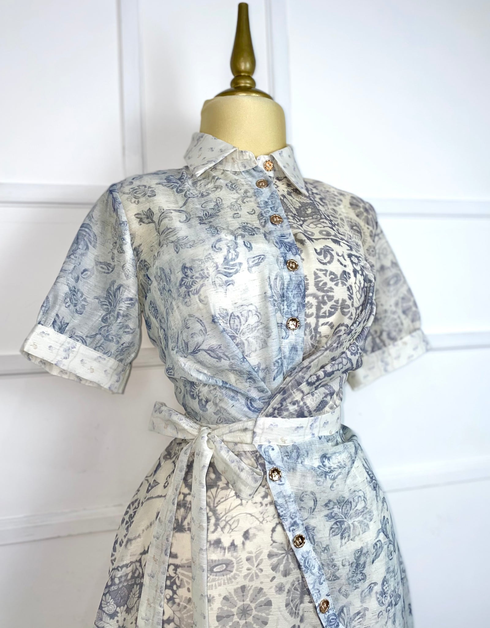 Vestido midi estampado