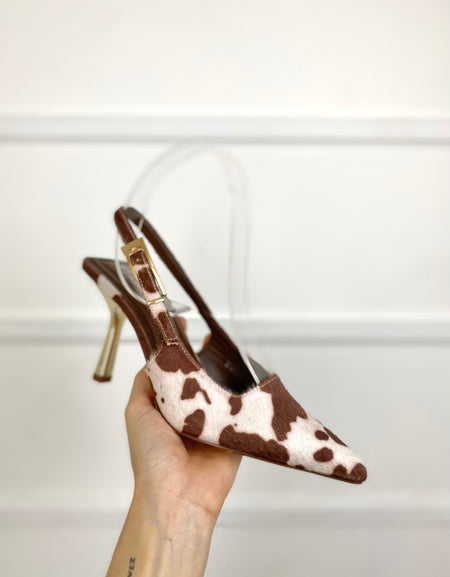 Zapatillas estampado vaca