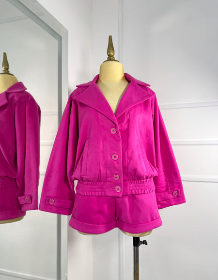 Set magenta afelpado