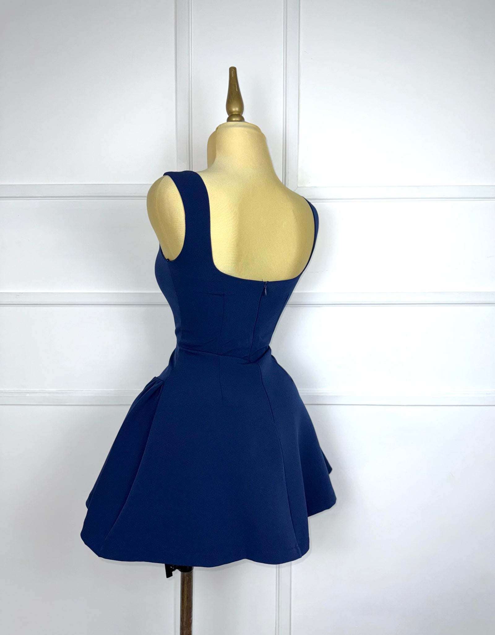 Vestido corto azul marino