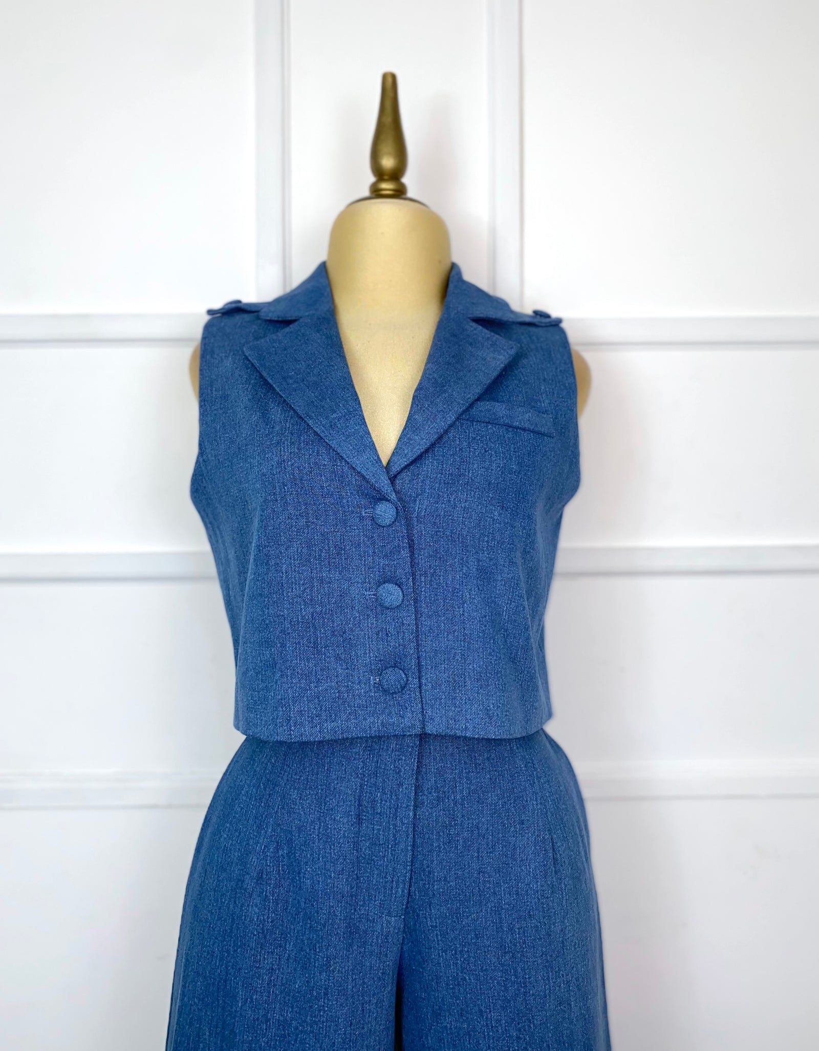 Set de mezclilla con botones