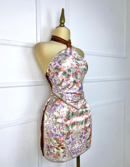 Vestido asimétrico estampado