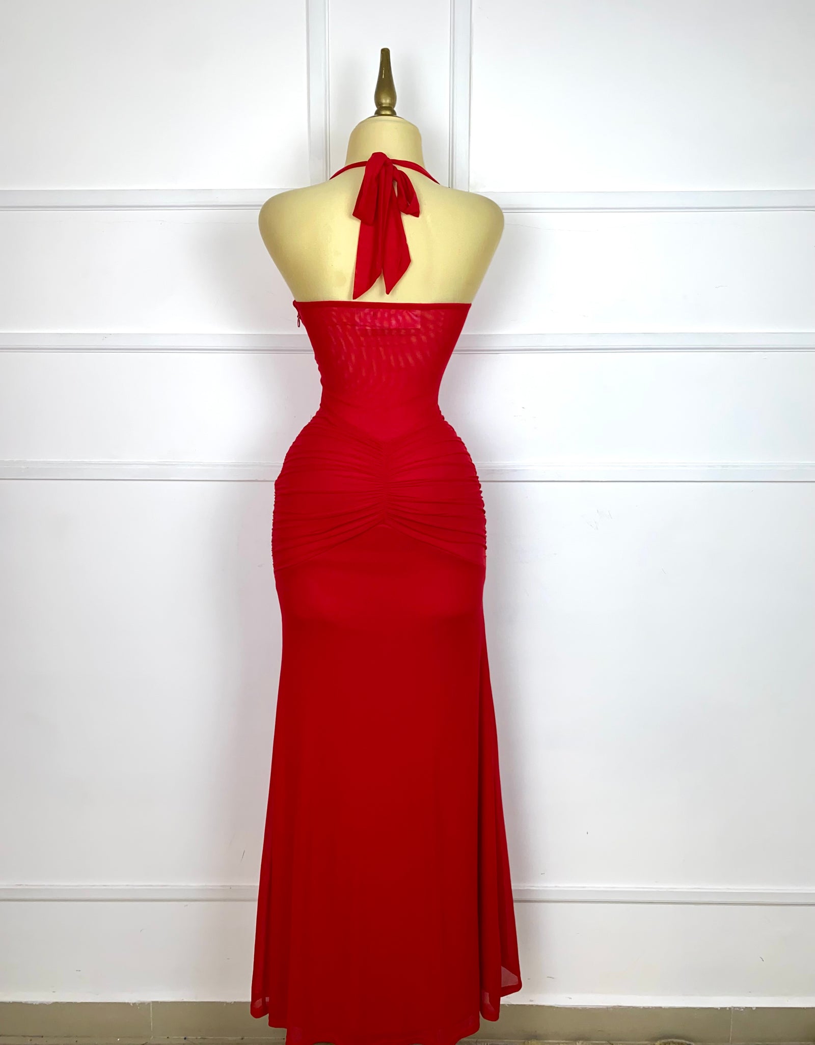 Vestido rojo largo