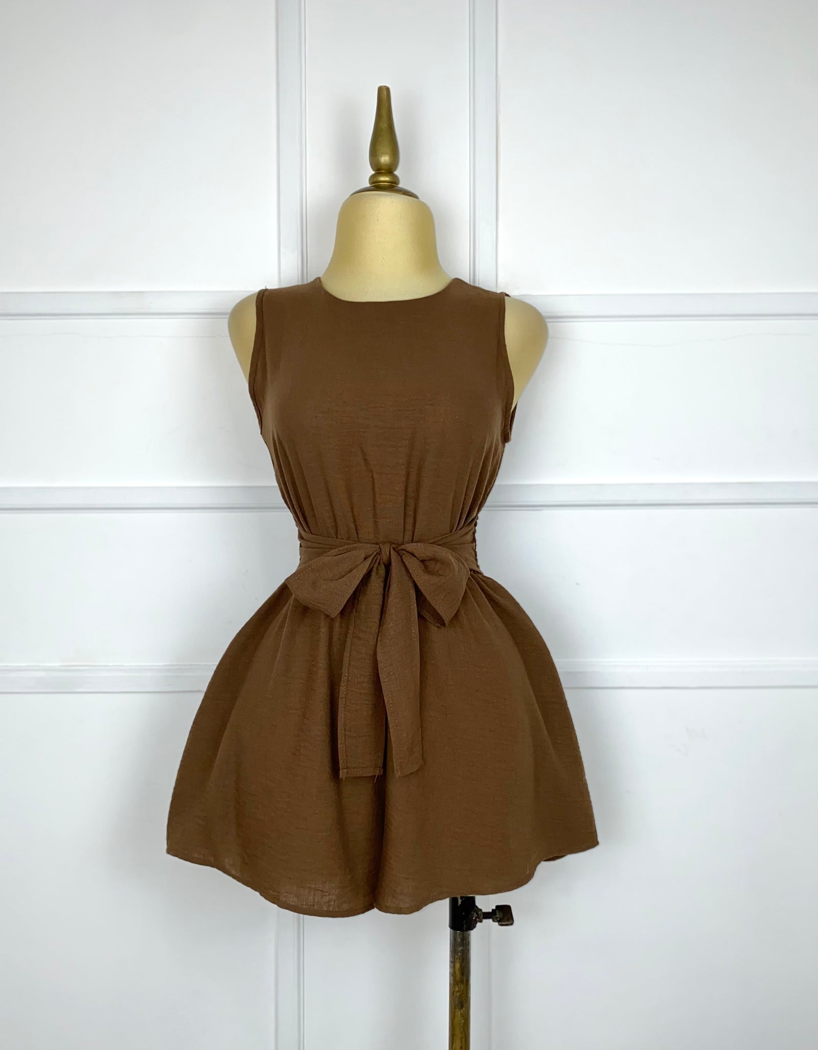 Jumper café tipo lino