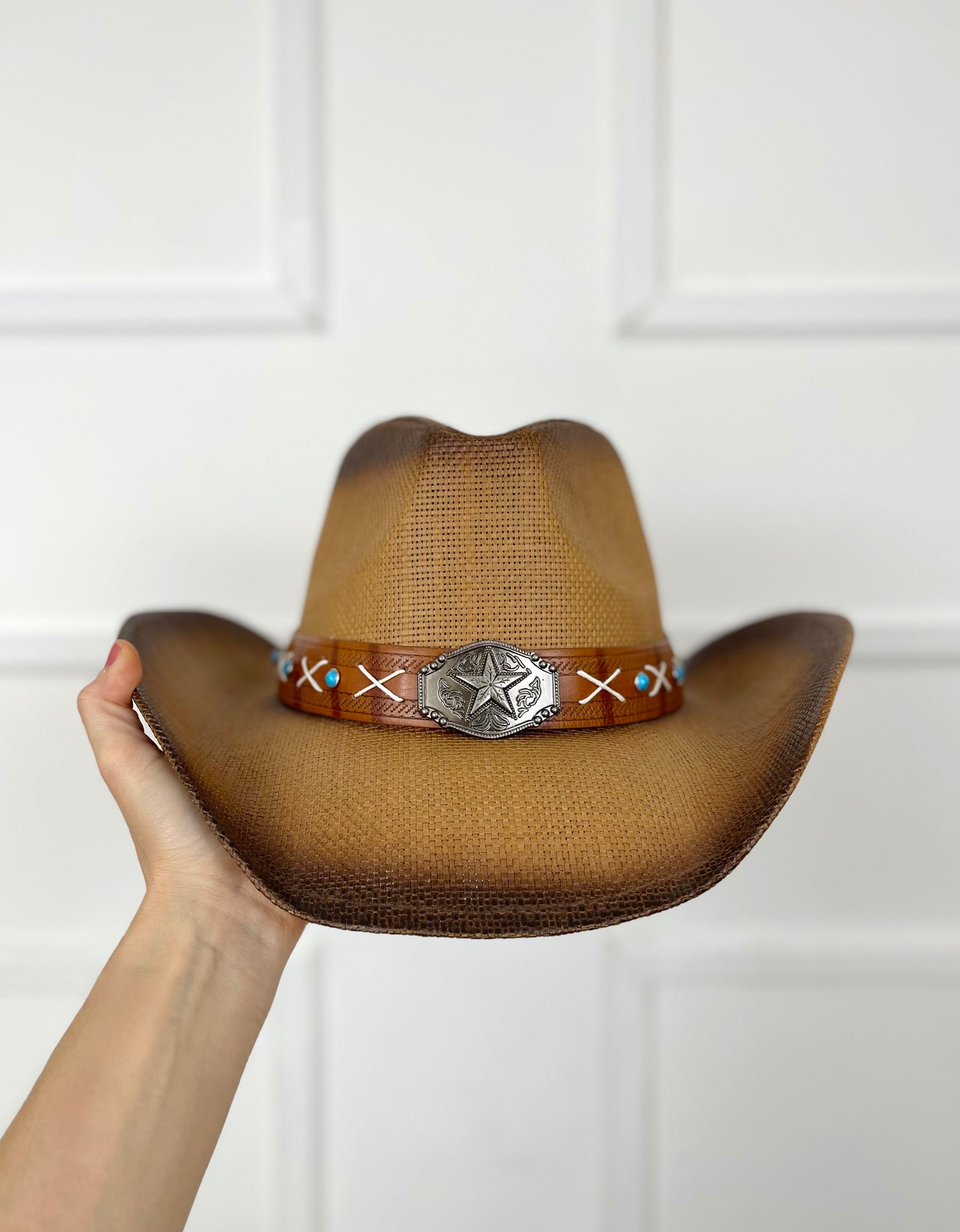 Sombrero paja con hebilla de estrella