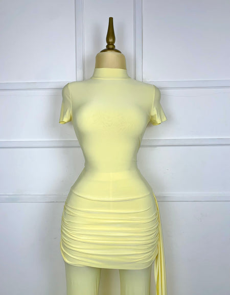 Set amarillo de lycra