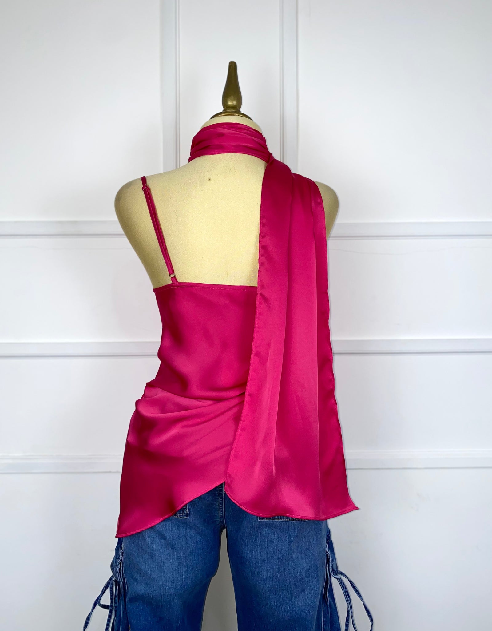 Blusa satinada asimétrica (2 colores)