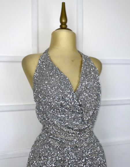 Set plata con lentejuelas