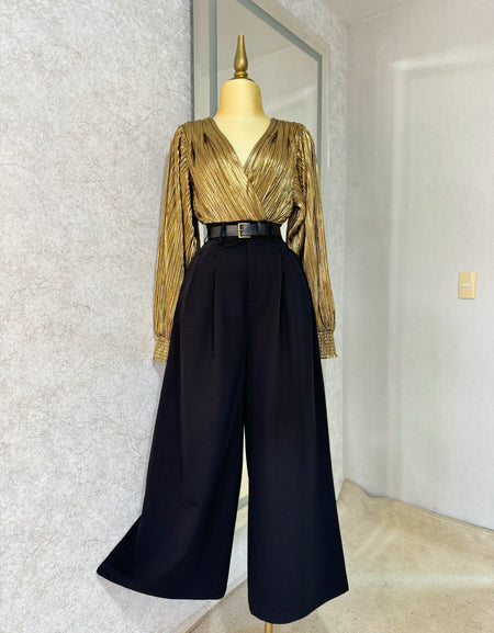 Bodysuit dorado metálico