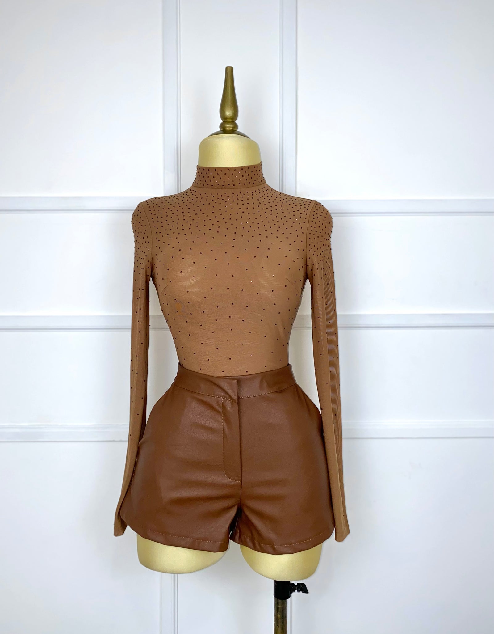 Bodysuit transparencia y pedrería (2 colores)