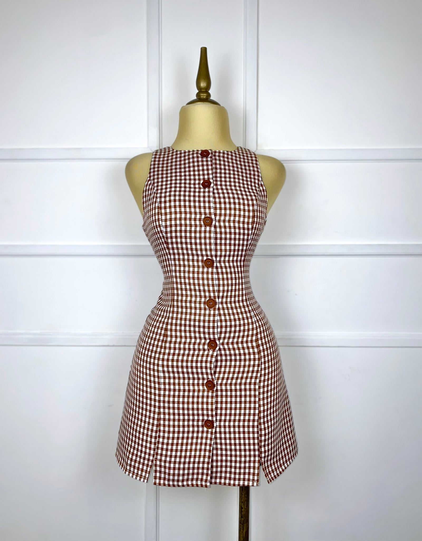 Vestido estampado cuadros