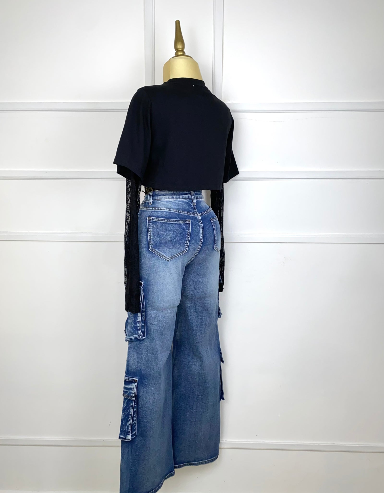 Pantalón mezclilla cargo