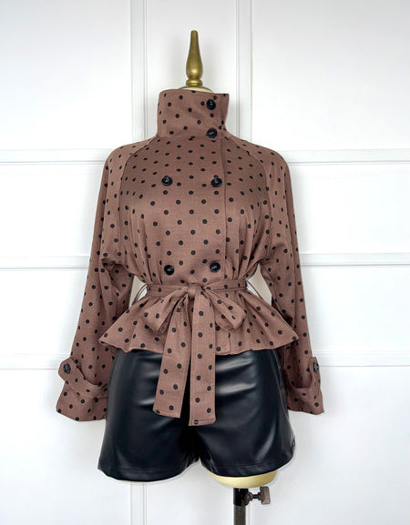 Jacket moka polka dots