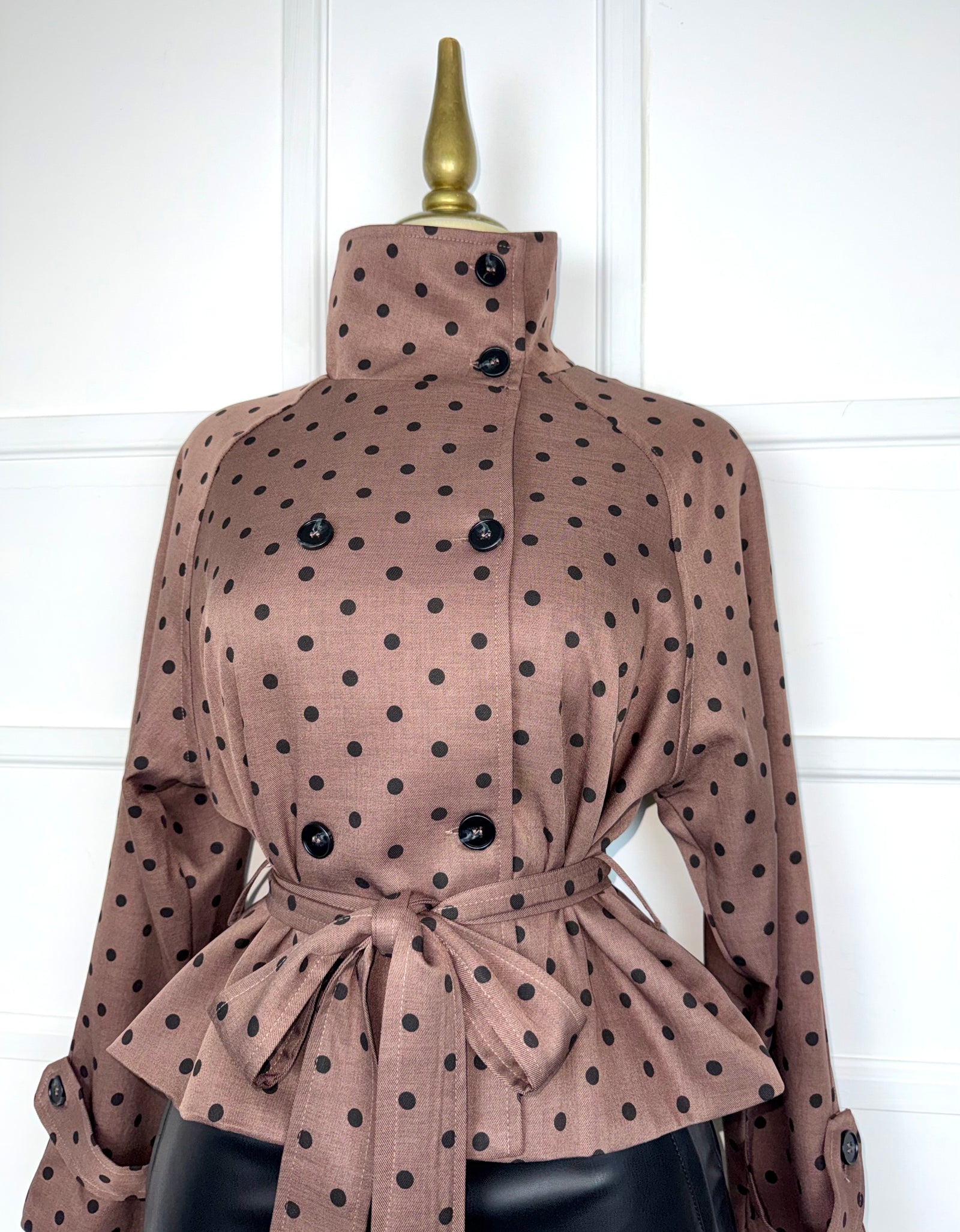Jacket moka polka dots