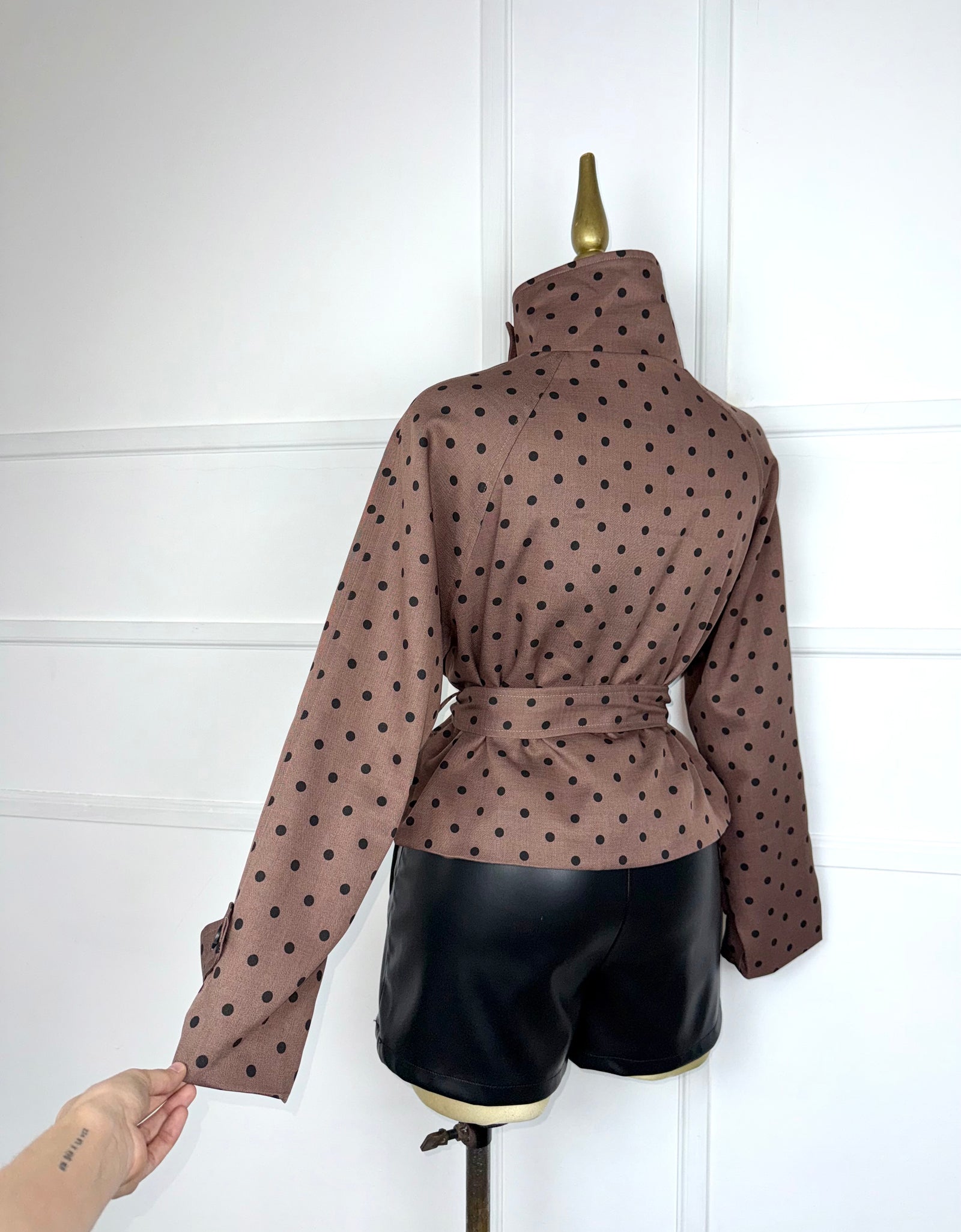 Jacket moka polka dots