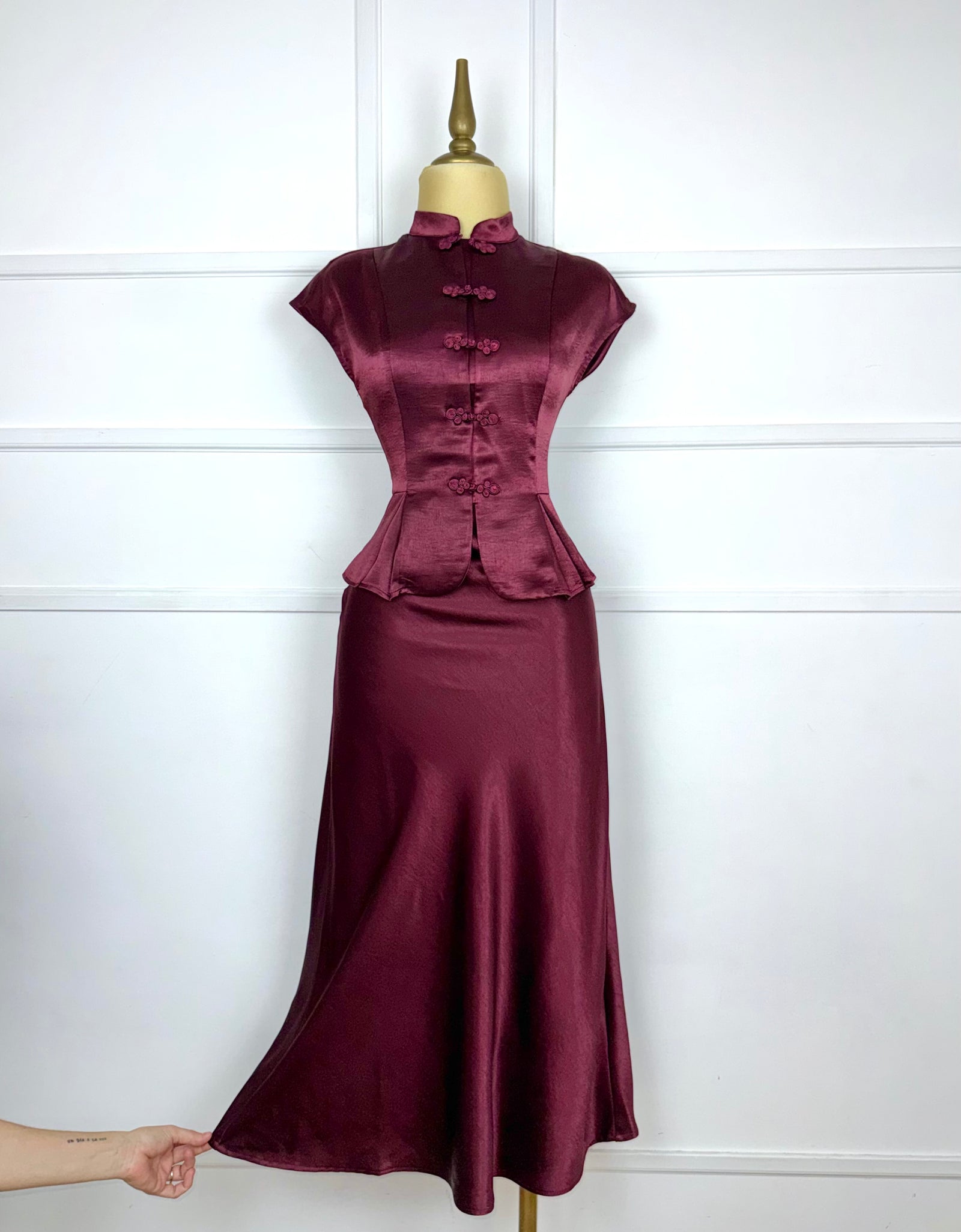 Set tinto satinado napoleón